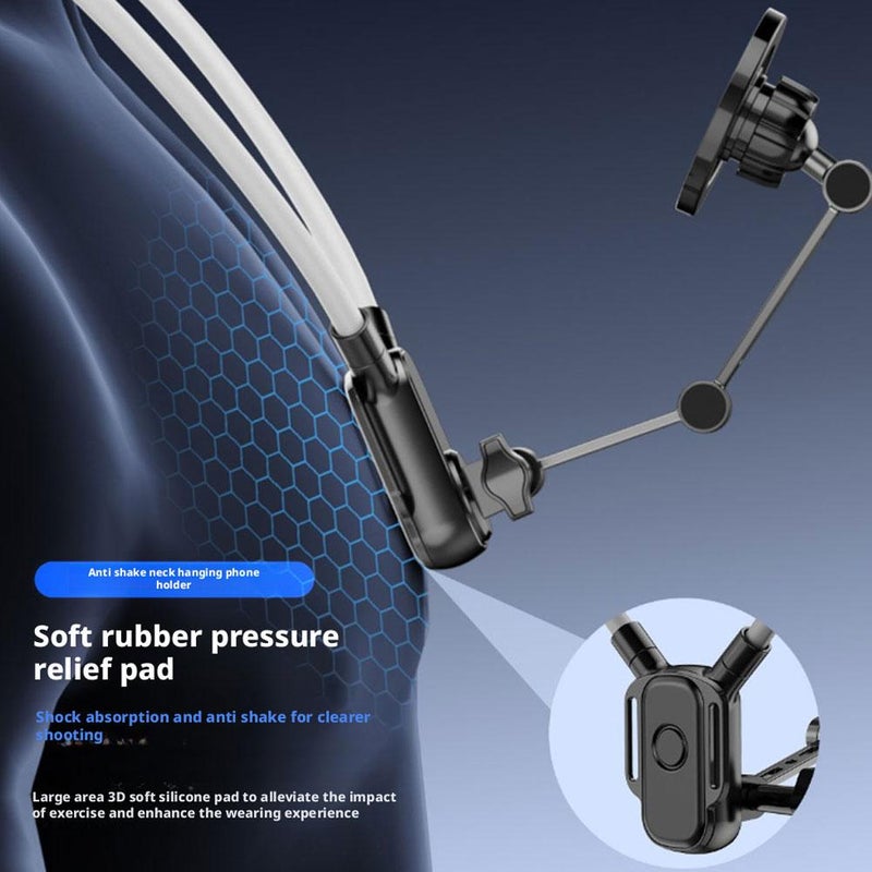 Neck Phone Holder for Recording, Around The Neck Phone Holder, Content Creator Essentials for Cooking/Riding/Indoor/Outdoor (basic clip version) - Image 2